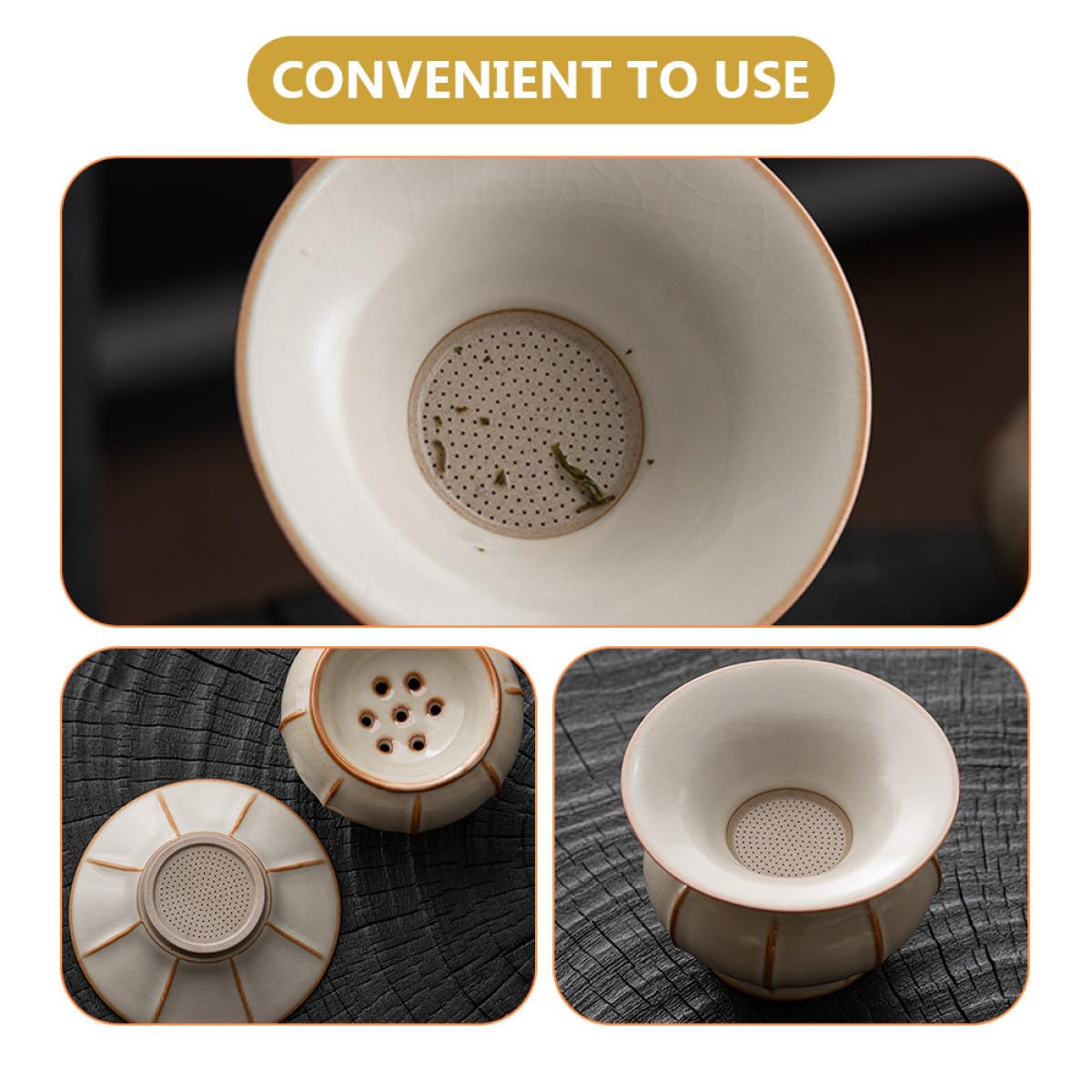 Filtro per Tè in Ceramica, Infusore per Tè Sfuso da Cucina