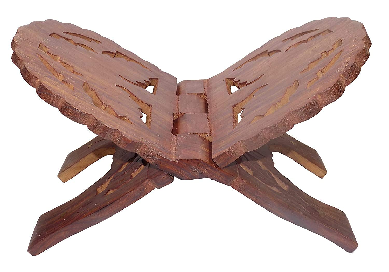 PR INTERNATIONAL Hermoso soporte sagrado plegable/libro de Rahel. Soporte sagrado de madera Hermoso soporte para Biblia Kuran.