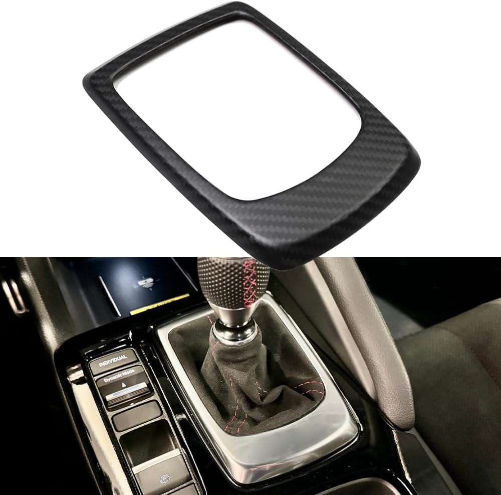Dry Carbon Fiber Center Consoles Gear Shift Panel for Acura Integra A-Spec Type S 2022 2023 2024 (MT Gear Shift Cover Matte)