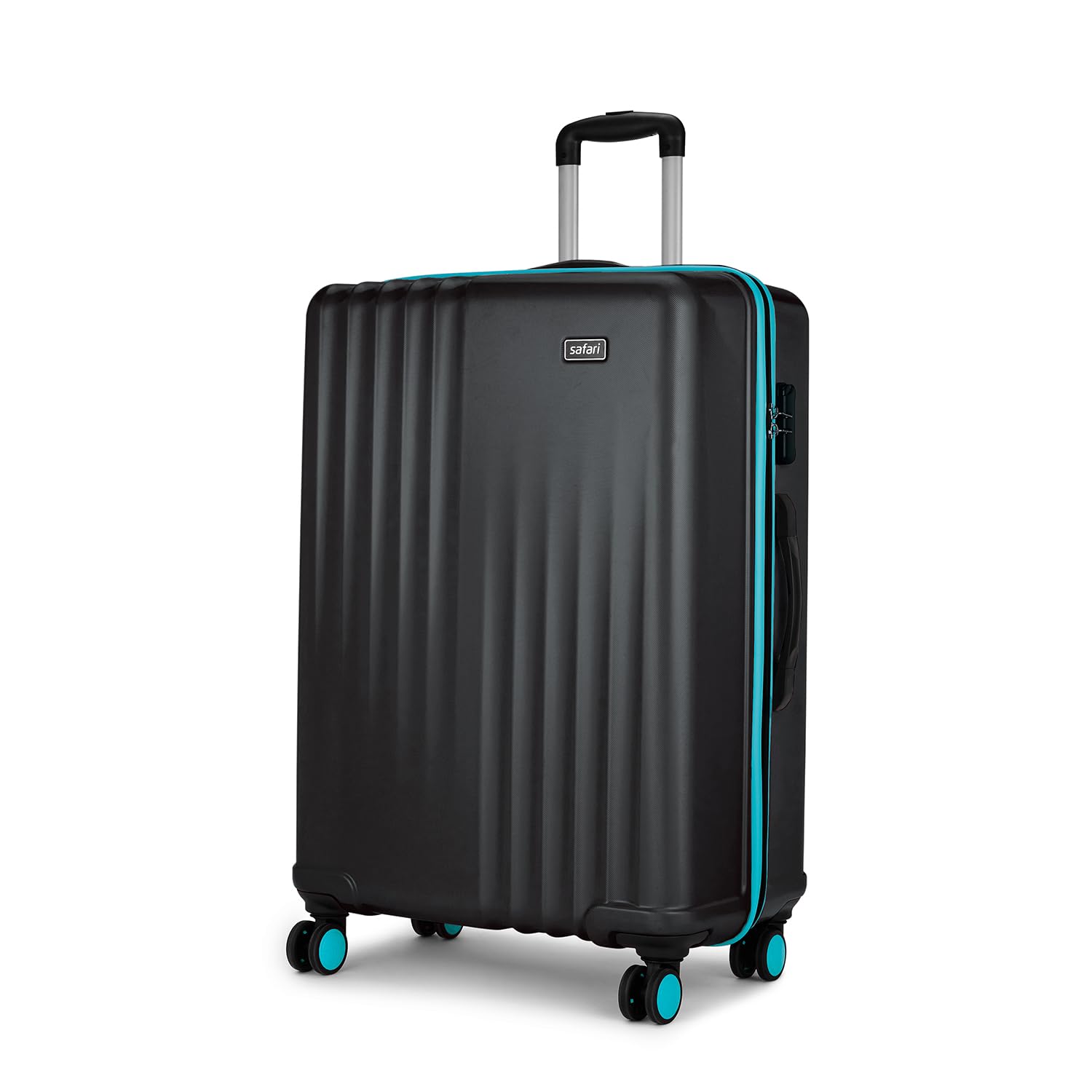 citymiles 8 wheels 79 cm large size trolley bag hard case polycarbonate 360 degree wheeling check in luggage, antitheft zipper, travel bag, suitcase for travel, trolley bags for travel, black