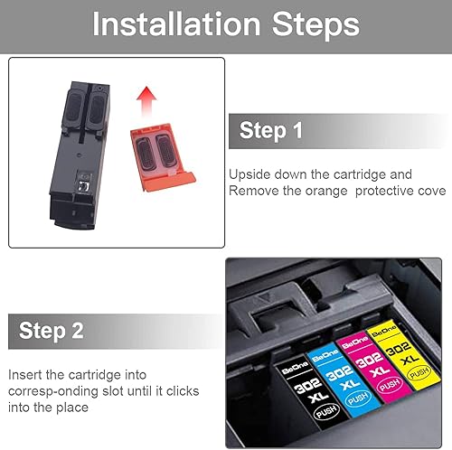 Miniatura 4 de BeOne Cartucho de tinta remanufacturado de repuesto para impresora Epson 302XL 302 XL T302 T302XL para usar con impresora Expression Premium XP-6000