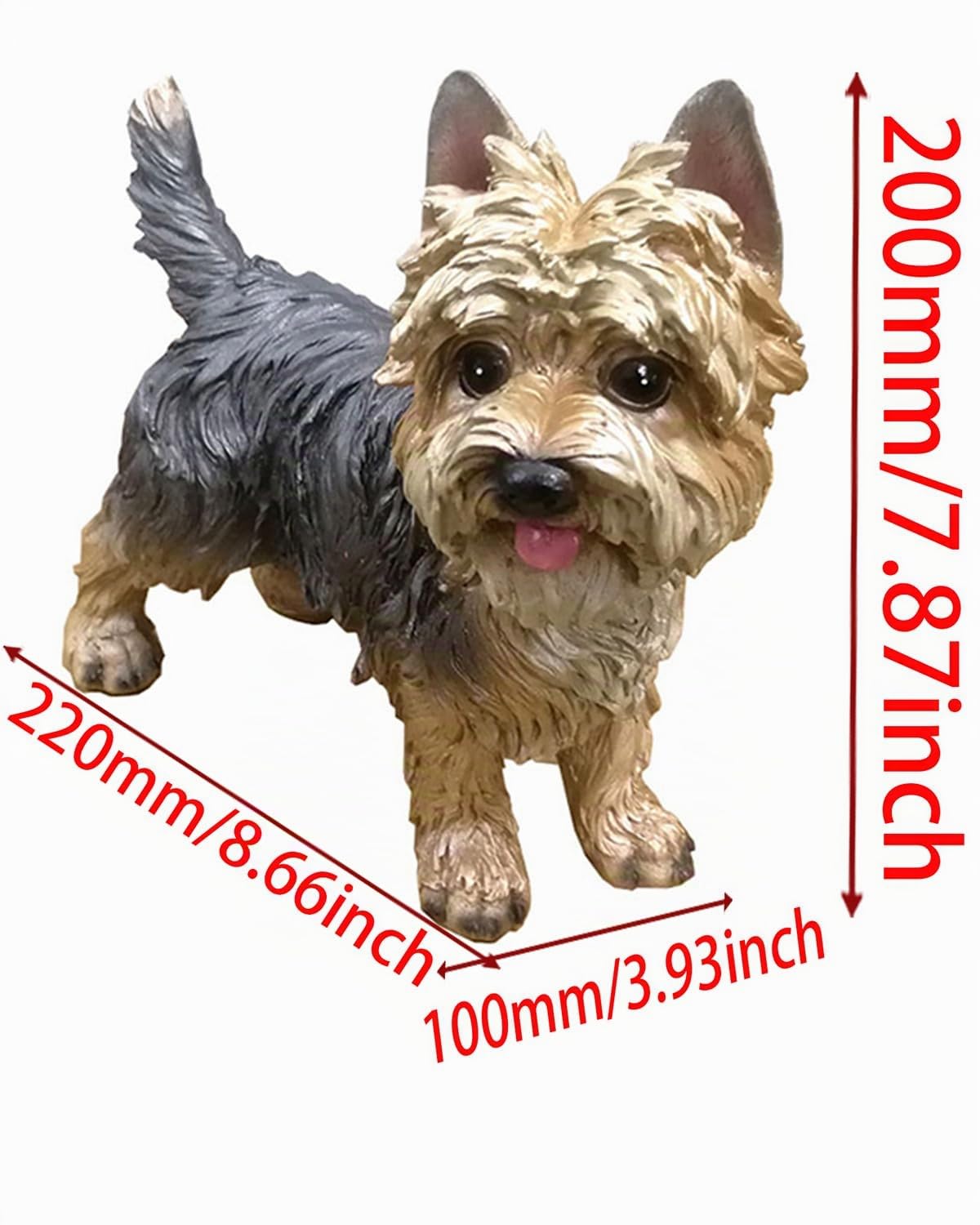 WANLIAN Yorkshire Terrier decoración Interior Estatua Exterior Estatua Perro Estatua Sala de Estar Muebles para el hogar decoración de jardín al Aire Libre