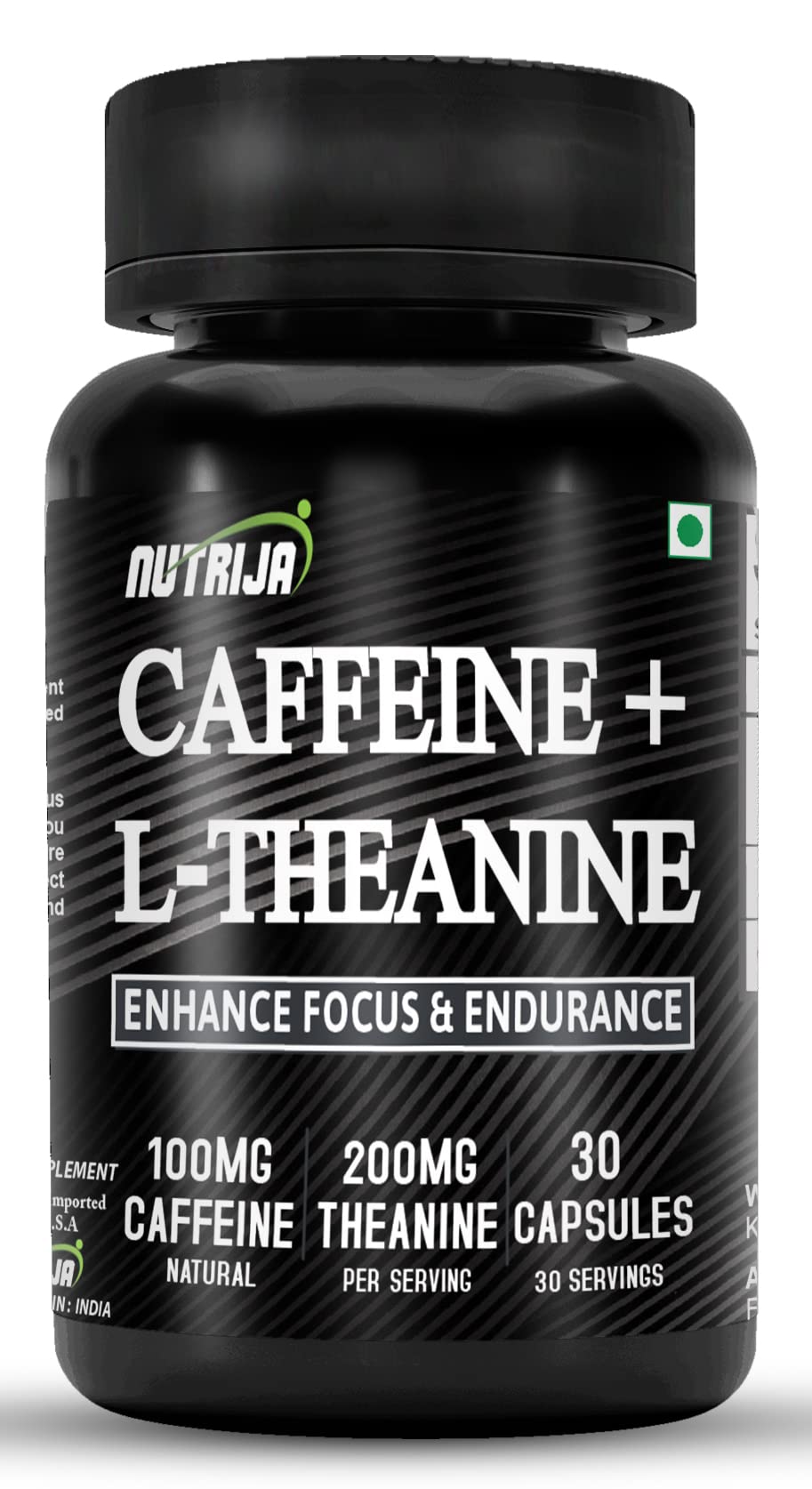NutriJa Natural Caffeine 100MG Plus L-Theanine 200MG - 30 capsules | Promotes Energy, Alertness, Concentration & increased attention | Cognitive performance stack- no crash or jitters. (B0BYZC2K56) Amazon Price History, Amazon Price Tracker