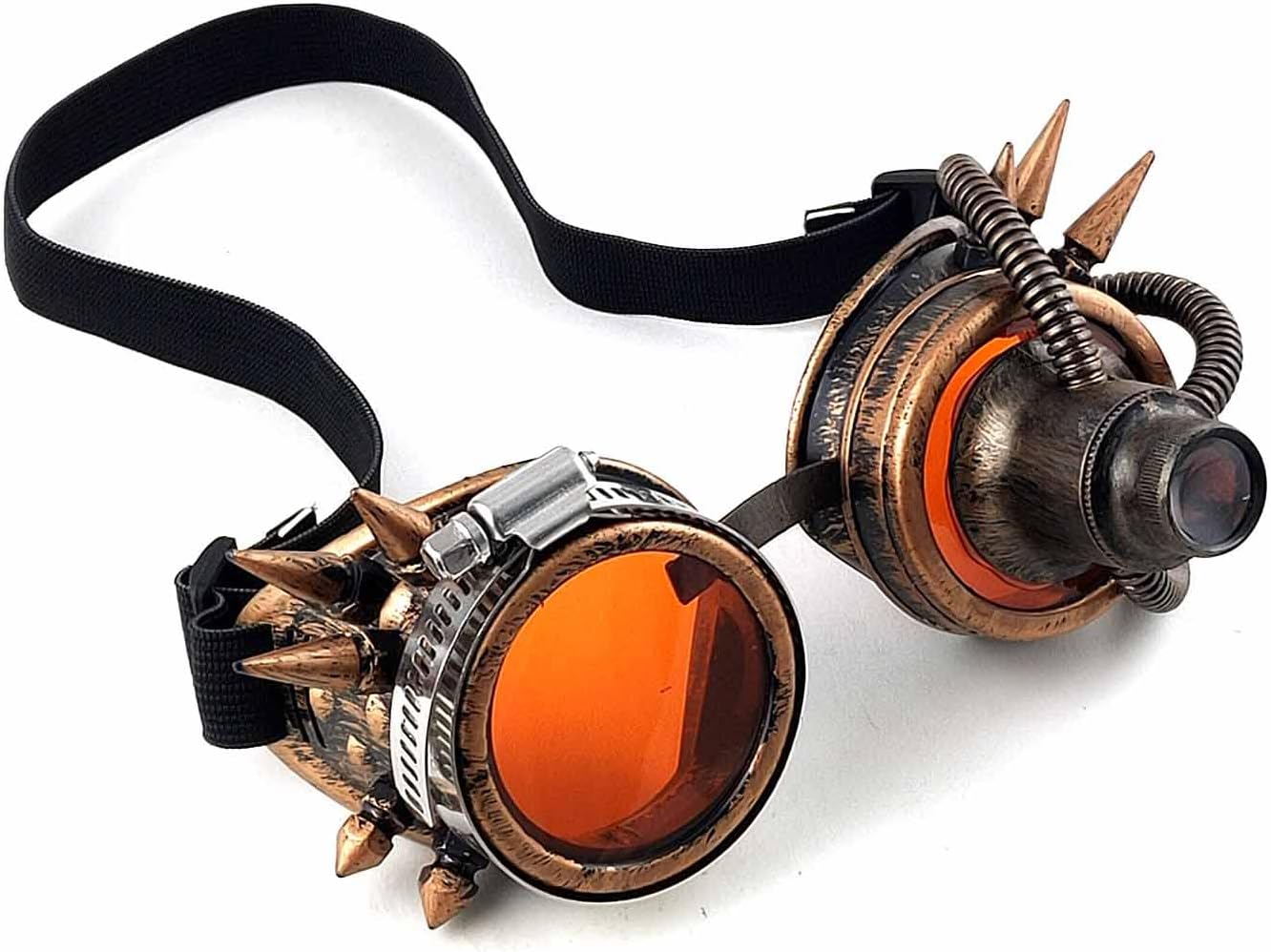 German Style Officer Military Captain Hat Leather Army Cap with Steampunk Goggles for Party Halloween Costume Unisex