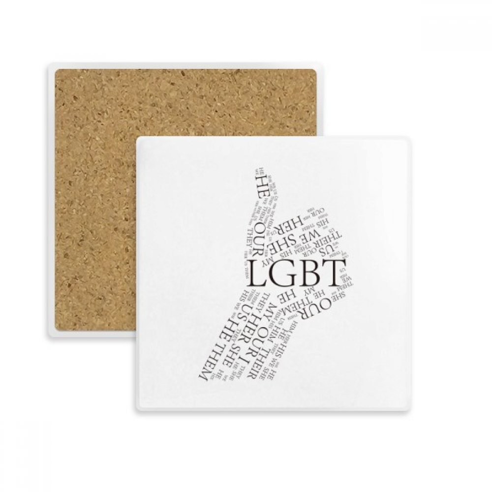 Drapeau Arc-en-Ciel LGBT Repose-Tasse Absorbant pour Apéritifs et Salons