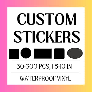 Amazon.com: Custom Rectangle Stickers Labels, 44 Sizes, 1-8 in, Glossy ...