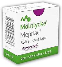 Mölnlycke, Mepitac 2 cm x 3 m, soft silicone tape.
