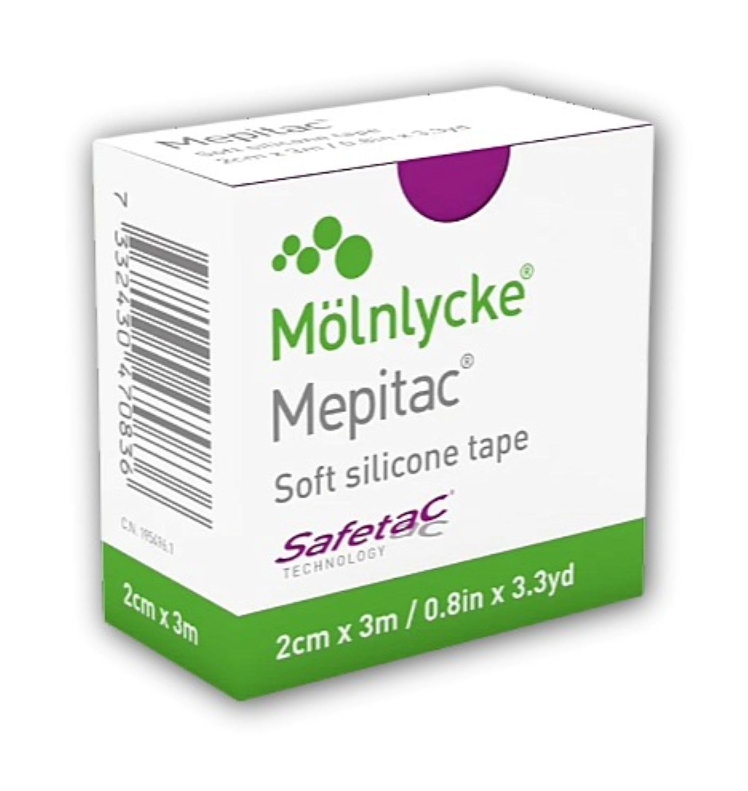 Mölnlycke, Mepitac 2 cm x 3 m, ruban silicone souple.