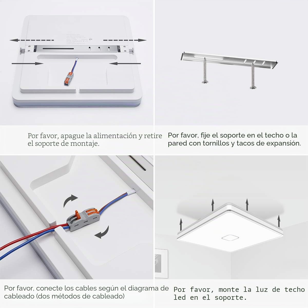 Airand Plafón LED 24W, estanco IP44, diámetro 32,5 cm, 2050 LM, 4000 K, para salón, dormitorio, habitación infantil, Blanco Neutro.