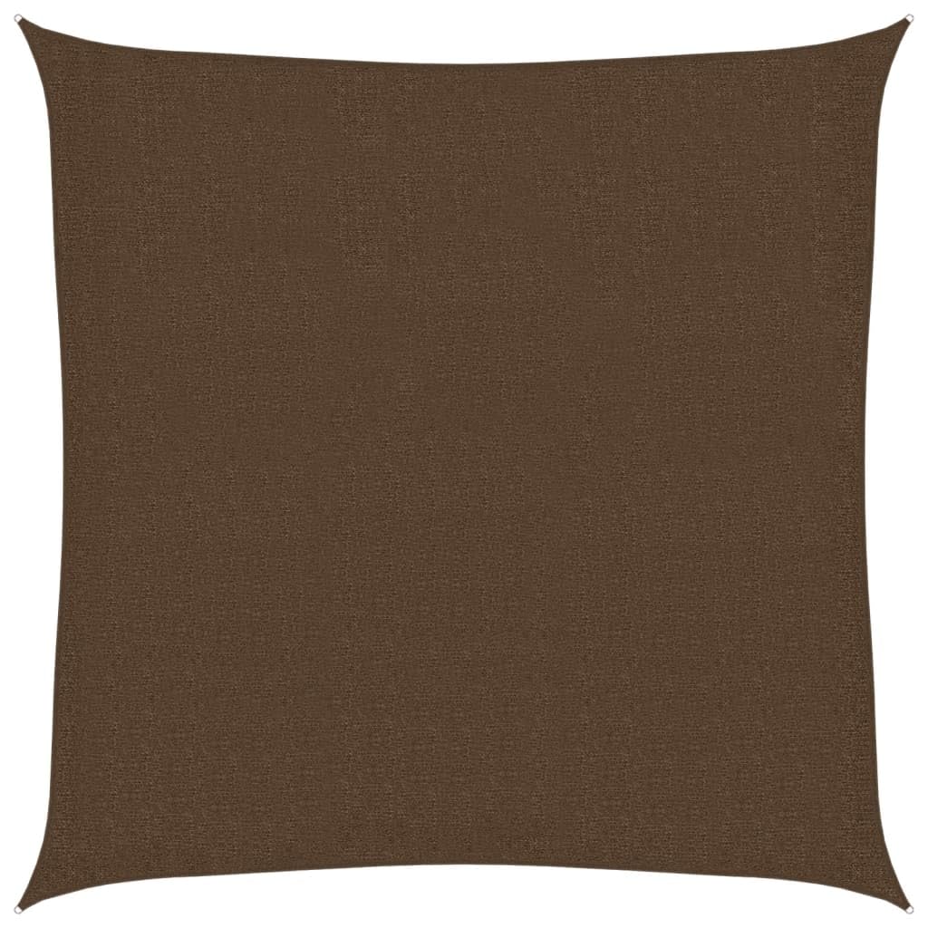 Voile d'ombrage carrée 3x3 m marron toile solaire perméable jardin terrasse