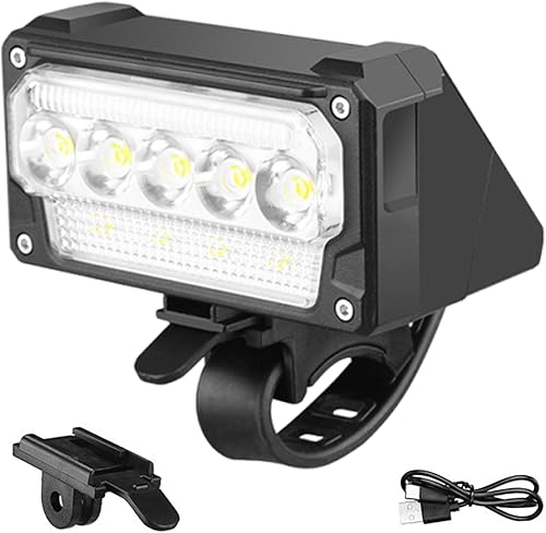 Miniatura 2 de Faro de bicicleta recargable  Luz frontal ultra brillante de 1000 lúmenes con 5 modos de fácil instalación para viajes nocturnos seguros, carretera,