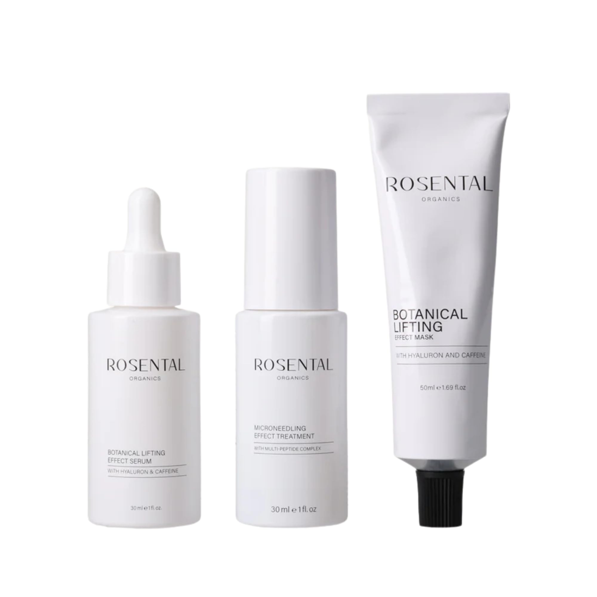 Rosental Microneedling Lifting Effect Set – Gesichtspflege Set mit Microneedling Effect Treatment 30 ml, Lifting Serum 30 ml & Maske 50 ml – für ein glatter wirkendes Hautbild