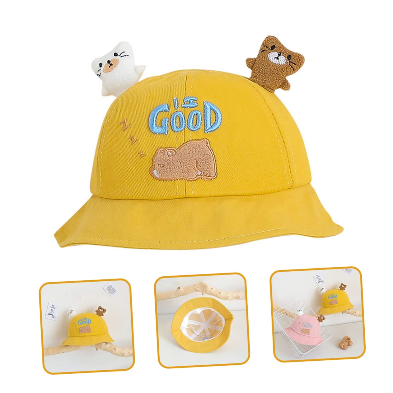 BESPORTBLE Cappello Sole per Cartoon Cappello Secchiello con Visiera Larga per Esterni per attività Comfort e UV per Ragazzi e Ragazze