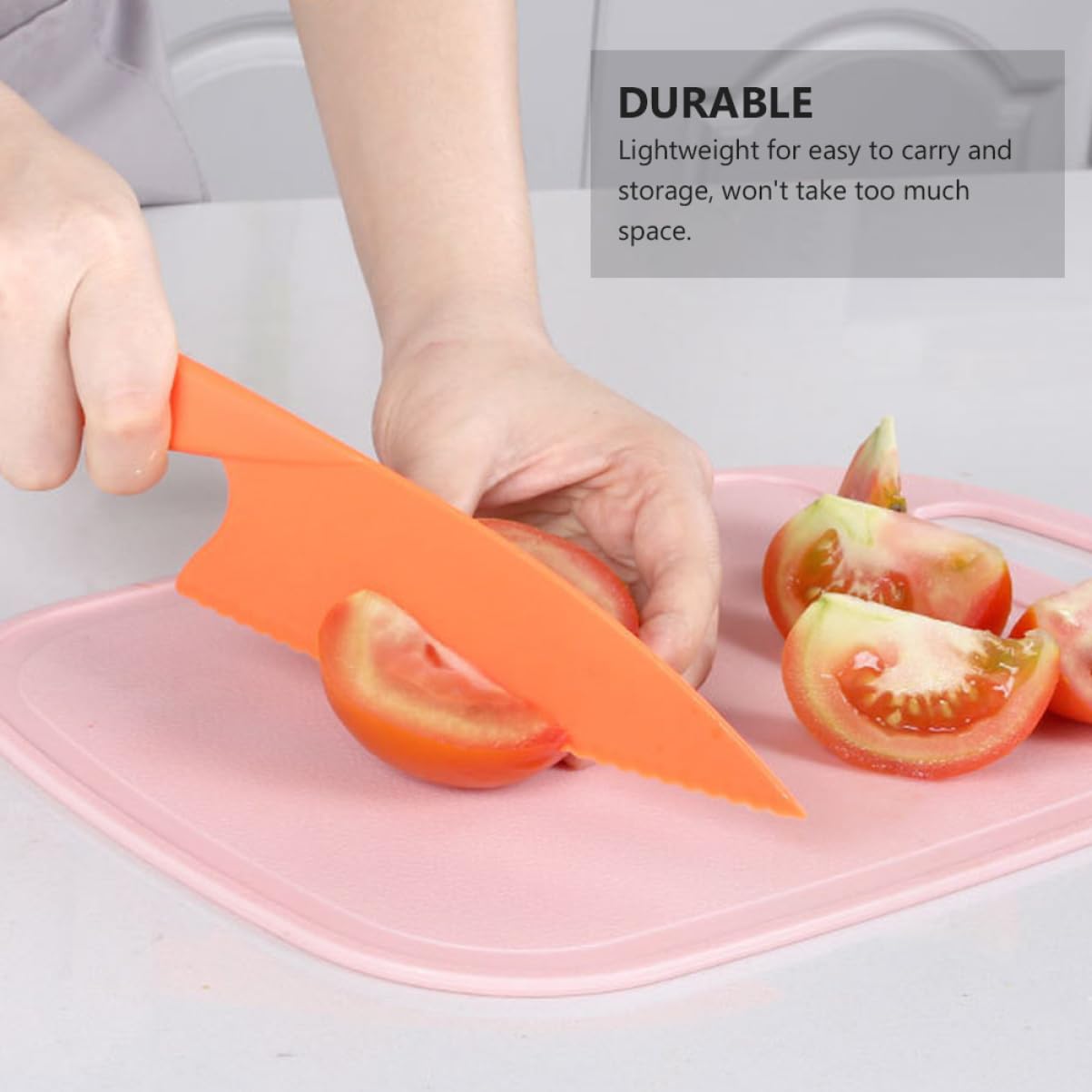 BRIGHTFUFU 3 Pack Boys and Girls Kitchen Accessories Set 9pcs Plastic Knives for Cutting Safe Cooking Tools Random Color