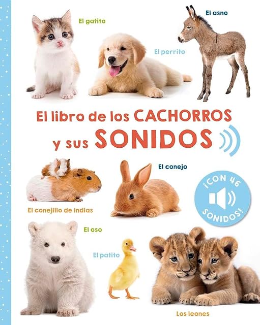 Portada de El libro de los cachorros y sus sonidos