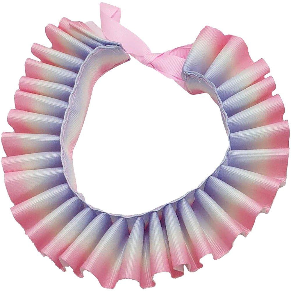 Sanfly Elizabethan Fake Collar Women Victorian Renaissance Neck Ruffle Collar Vintage Organza Neck Ruff Clown Cosplay Choker for Halloween Party Fancy Dress