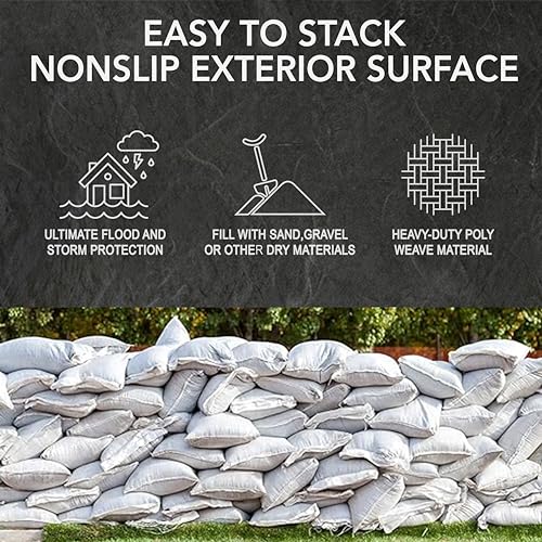 Primes DIY 5 (20 x 30 inches/ 50 x 75 cm) Woven Rubble Sacks Bag, Heavy Duty White Polypropylene PP Builder Sandbag, Soil & Garden Waste Bags for Construction Rubbish, Flood Protection & Storage 4 Primes DIY 5 (20 x 30 inches/ 50 x 75 cm) Woven Rubble Sacks Bag, Heavy Duty White Polypropylene PP Builder Sandbag, Soil & Garden Waste Bags for Construction Rubbish, Flood Protection & Storage - Image 4