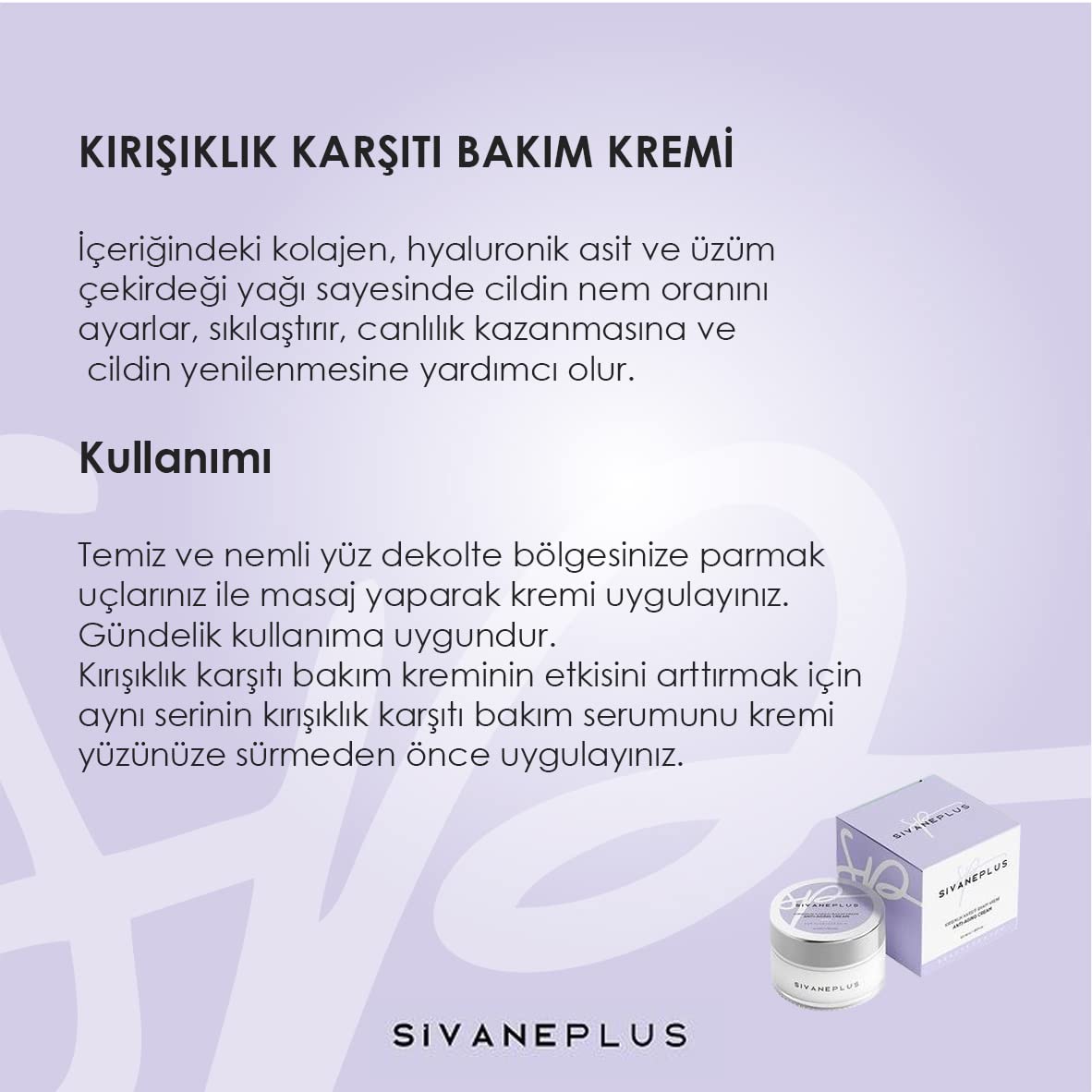 Sivane Plus Kırışıklık Karşıtı Krem 50 ml