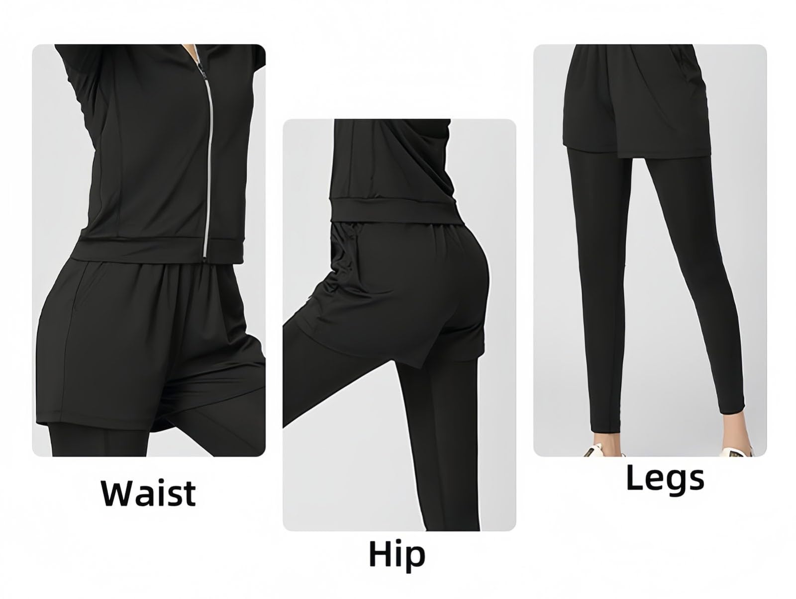 Damski rozciągliwy krój joga zestaw ubrań Crop Top + legginsy 4 szt. kombinezon treningowy fitness odzież sportowa