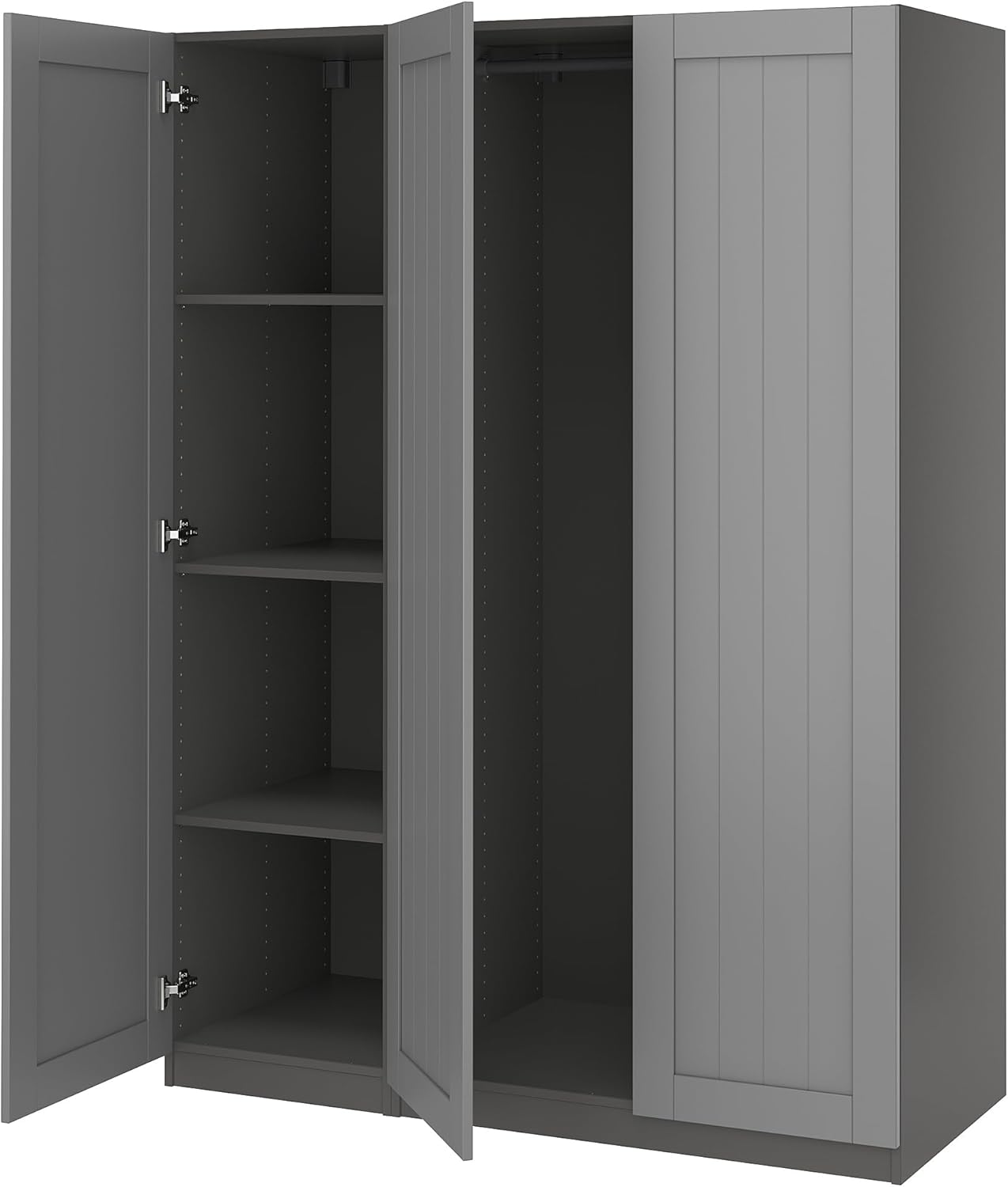 GULLABERG/PAX Wardrobe combination, dark grey/dark grey, 150x60x201 cm