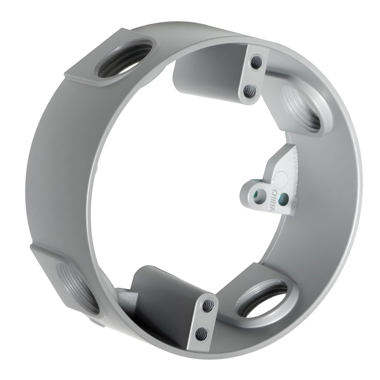 Metallic 2-Gang Weatherproof Extension Ring, 1-1/32 in. Deep, Metallic Grey Weatherproof Electrical Outlet Box Extension Ring, 3-Pack
