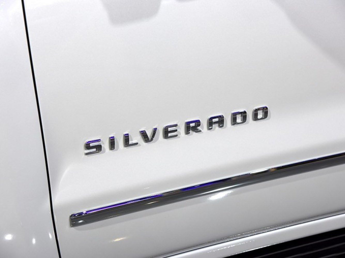 Yoaoo 4pack OEM Nameplate with LT Emblem 3D Badge Replacement for Silverado 1500 2500Hd 3500Hd Series 1999-2018 Gloss Chrome