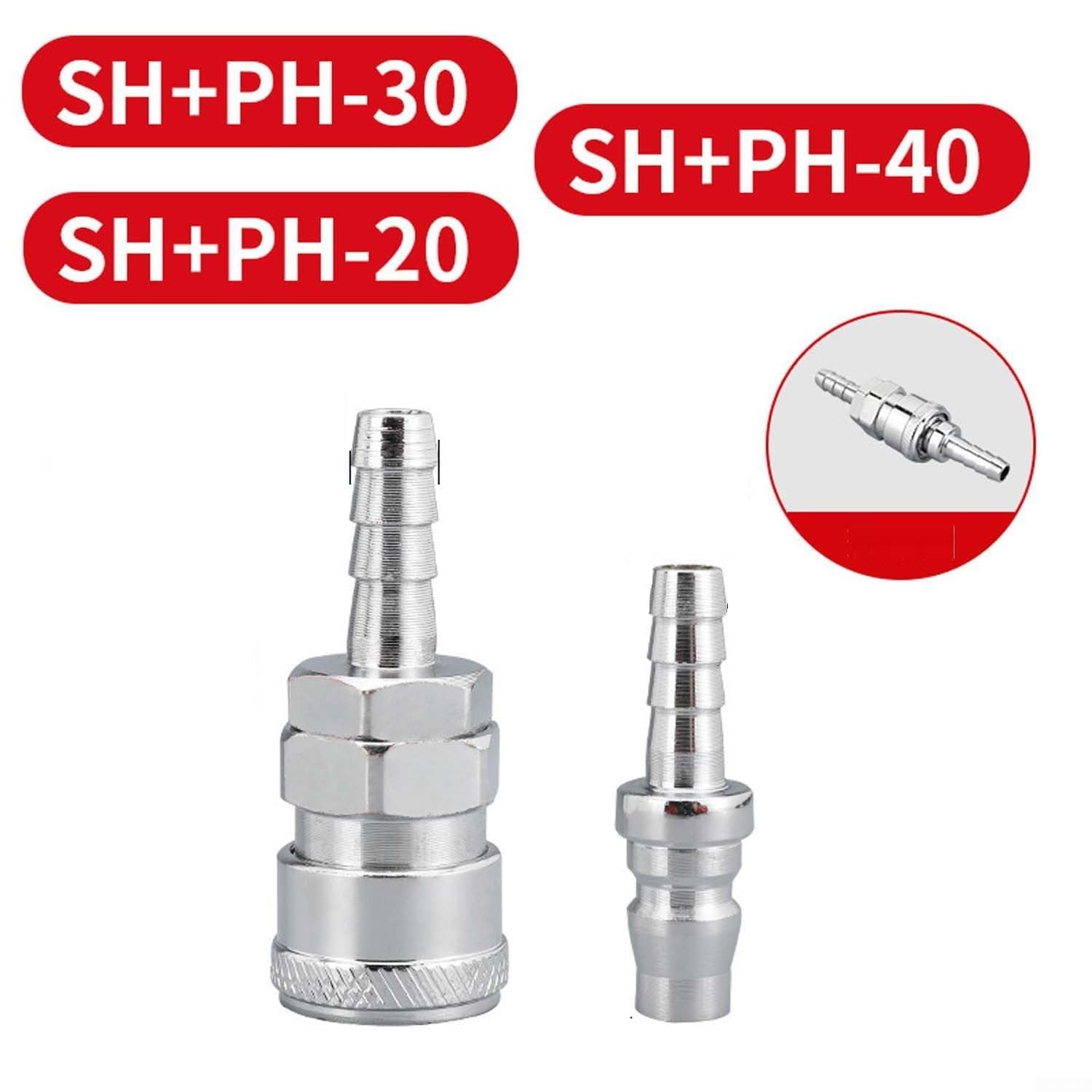 Heat Treated Steel Air Line Hose Fitting Set für Quick Release Coupler