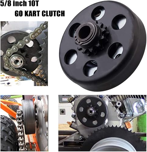 Miniatura 2 de Embrague centrífugo 58 "Eje de orificio 10 dientes con piñón de cadena #4041420 para Go-Karts Mini Bike Césped Motor