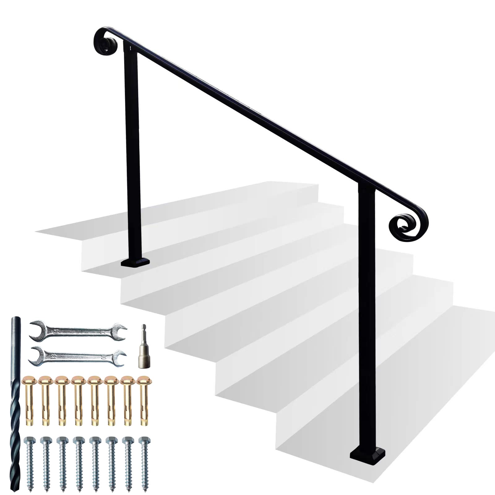 Buy Exterior Stair Railing Kit , Handrails for Outdoor Steps Railings
