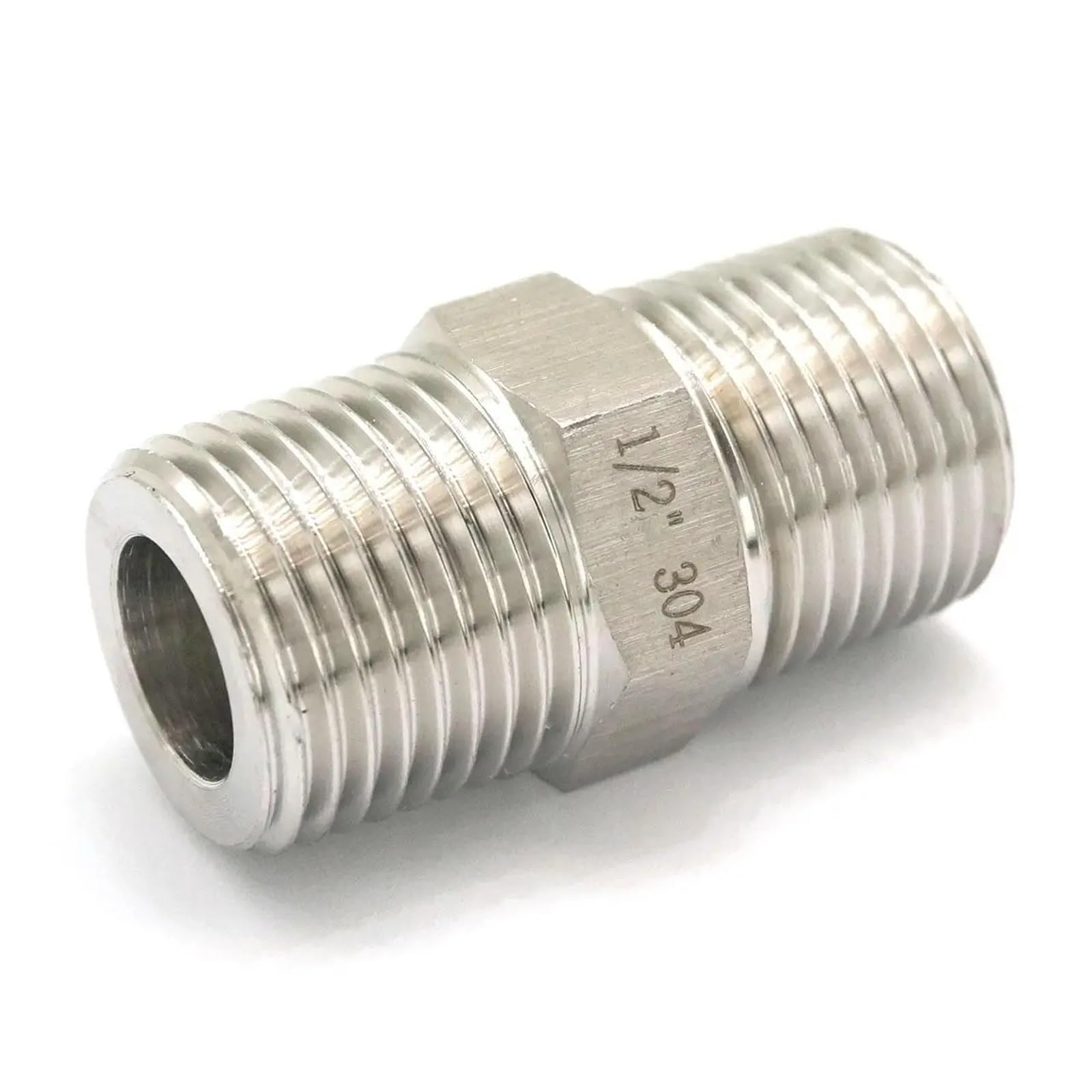 Conector de alta presión for tubería de acero inoxidable 304, 1 pieza, 200 bar, 2" BSP macho hexagonal
