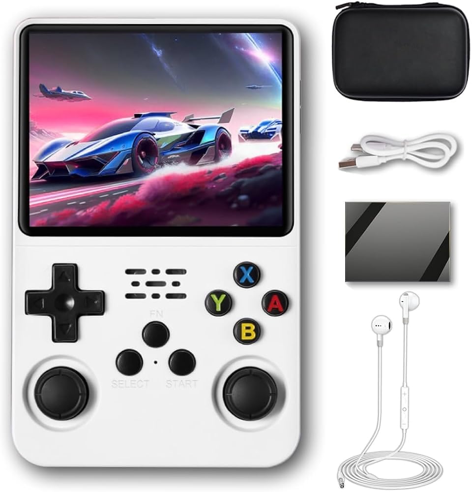 r36s retro handheld game console with 3.5-inch screen | linux system, dual tf card slots, r36s model