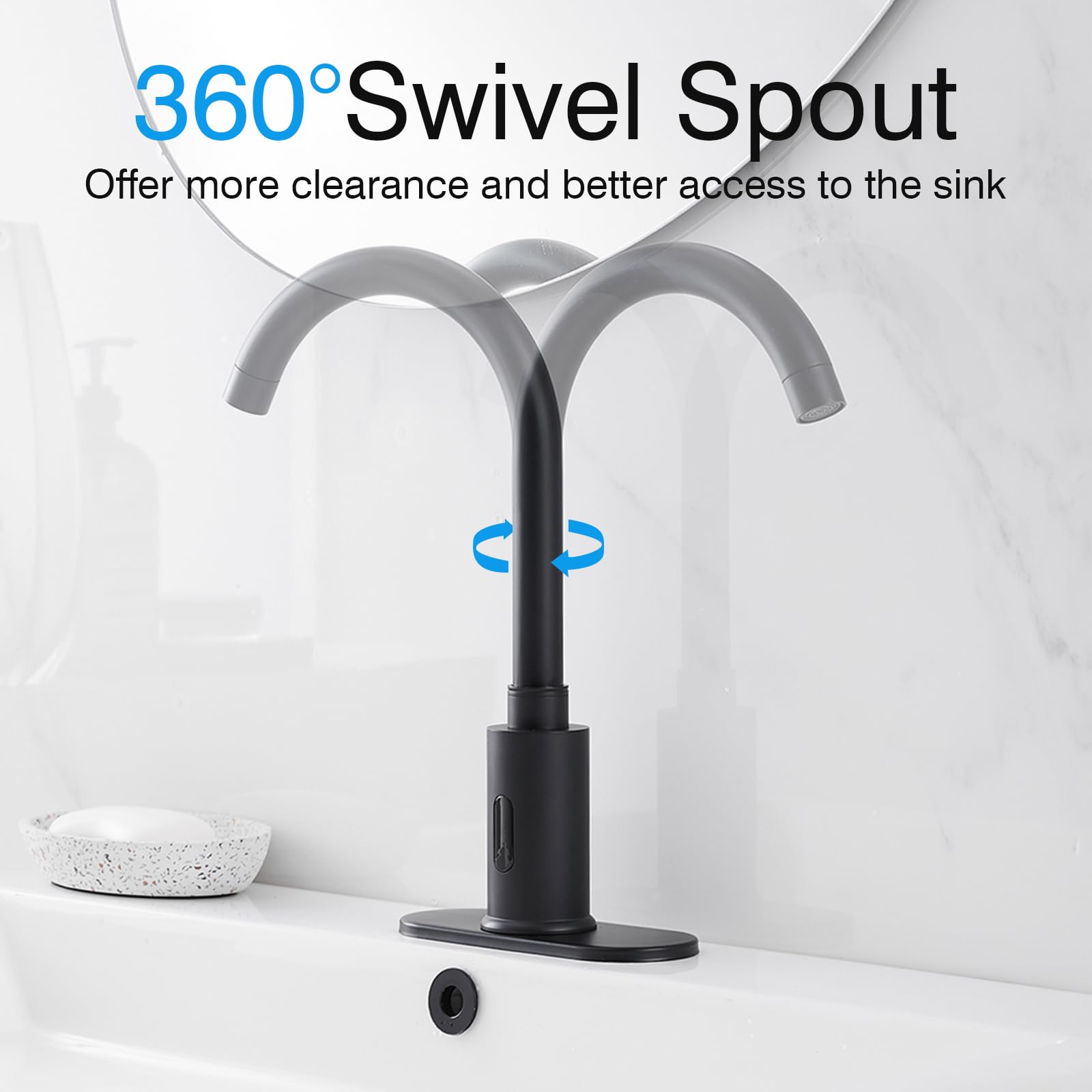 Single Handle Commercial Touchless Kitchen Sink Faucet With Pull Down Sprayer Matte Black Modern Spring Sensor Basin Taps - Bed Bath & Beyond - 37386787
