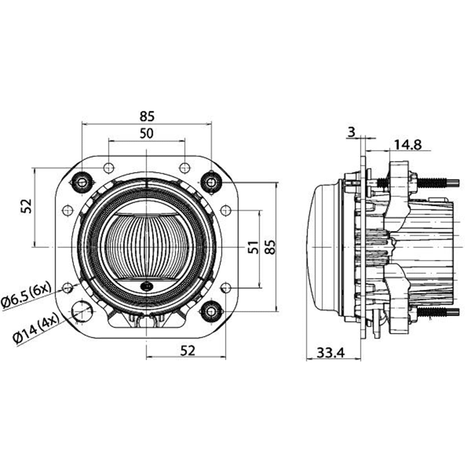 HELLA 1F0 011 988-121 DE/LED-Faro de carretera - 90mm Performance L4060 - 12/24V