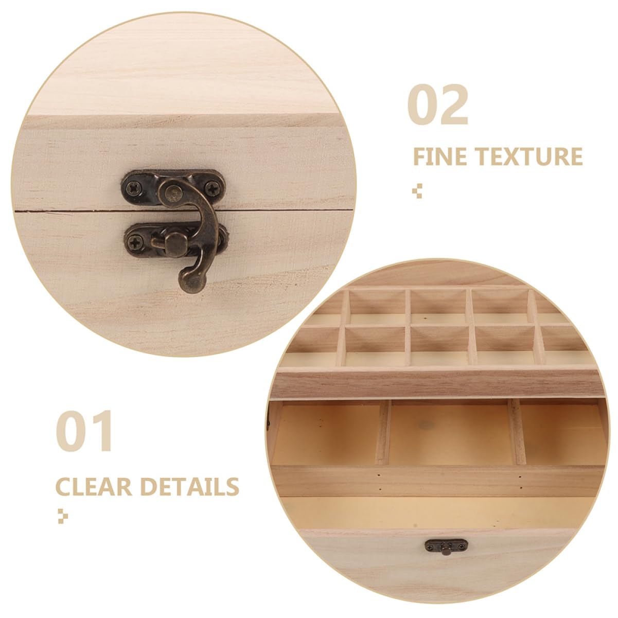 Abaodam 2 Piezas Cajas Decorativas Sin Terminar Caja De Joyería De Con Pestillos