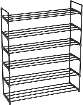 Sturdy Metal Shoe Rack Organizer,Shoe Racks for Closets,Shoe Stand,Shoe Shelf 6-Tier