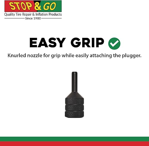 Miniatura 5 de Stop &amp; Go 1000 - Kit de reparación de 21 piezas sin cámara para neumáticos para pinchazos y planos en automóvil, motocicleta, ATV, Jeep, camión y
