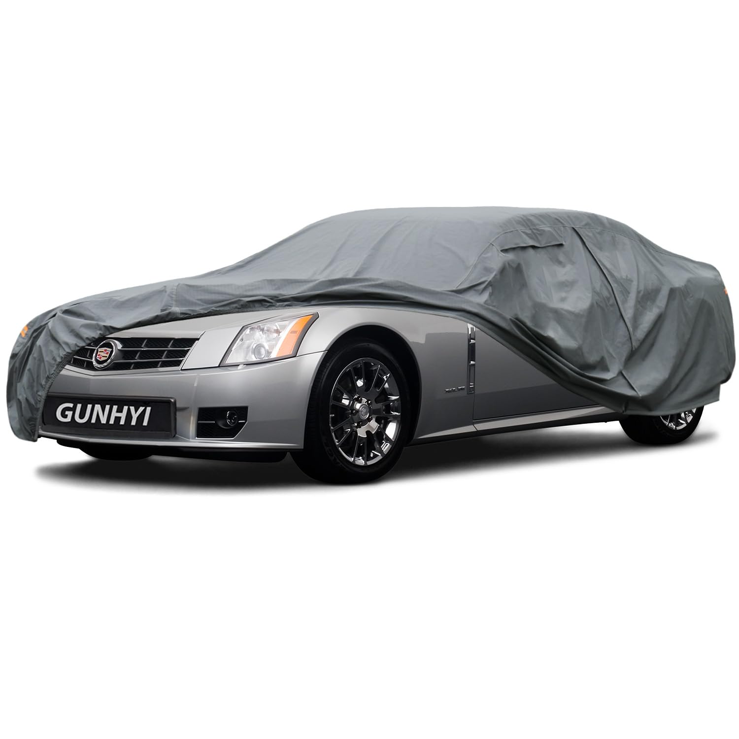 GUNHYI Premium Car Cover Custom Fit Cadillac XLR, 16 Layers Heavy Duty Car Cover Waterproof All Weather with Zipper Door for Sun Rain Snow Dust Uv Protection