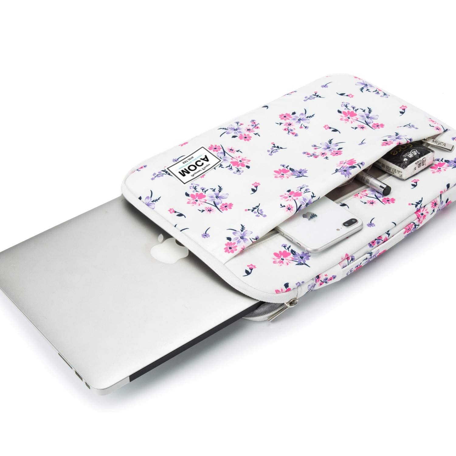 MOCA Bag Sleeve for 13 13.3 inch MacBook Air Pro Retina 13 13.3 inch a1466 a1369 a1502 MacBook 13 13.3 inch Sleeve Bag Cover (Pink Flower, 13.3 inch MacBook/Laptops) 12 61emZKOd1fL. SL1500