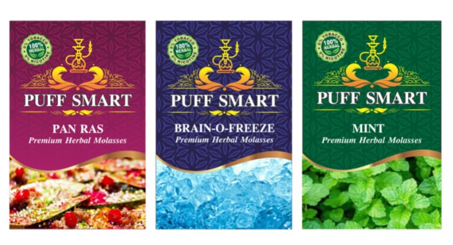 PUFF SMART 3sixty Flavor Pan Ras, Commissinor, Mint Combo (Pack of 3) (100% Nicotine and Tobacco Free)-image-30