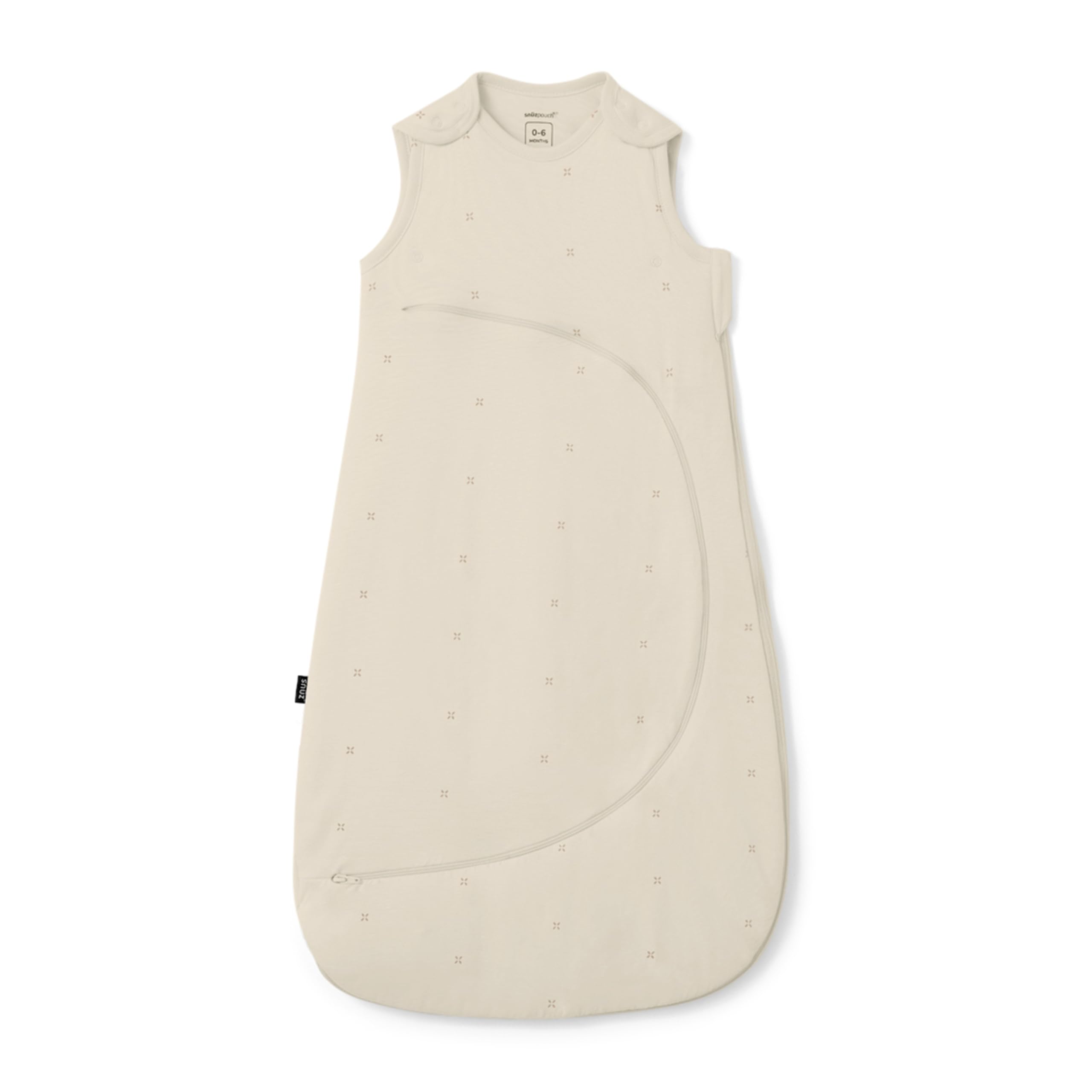 SnuzPouch Baby Sleeping Bag 1.0 Tog 0-6 Months, Nappy Zip, Cashmere Cross — image 1
