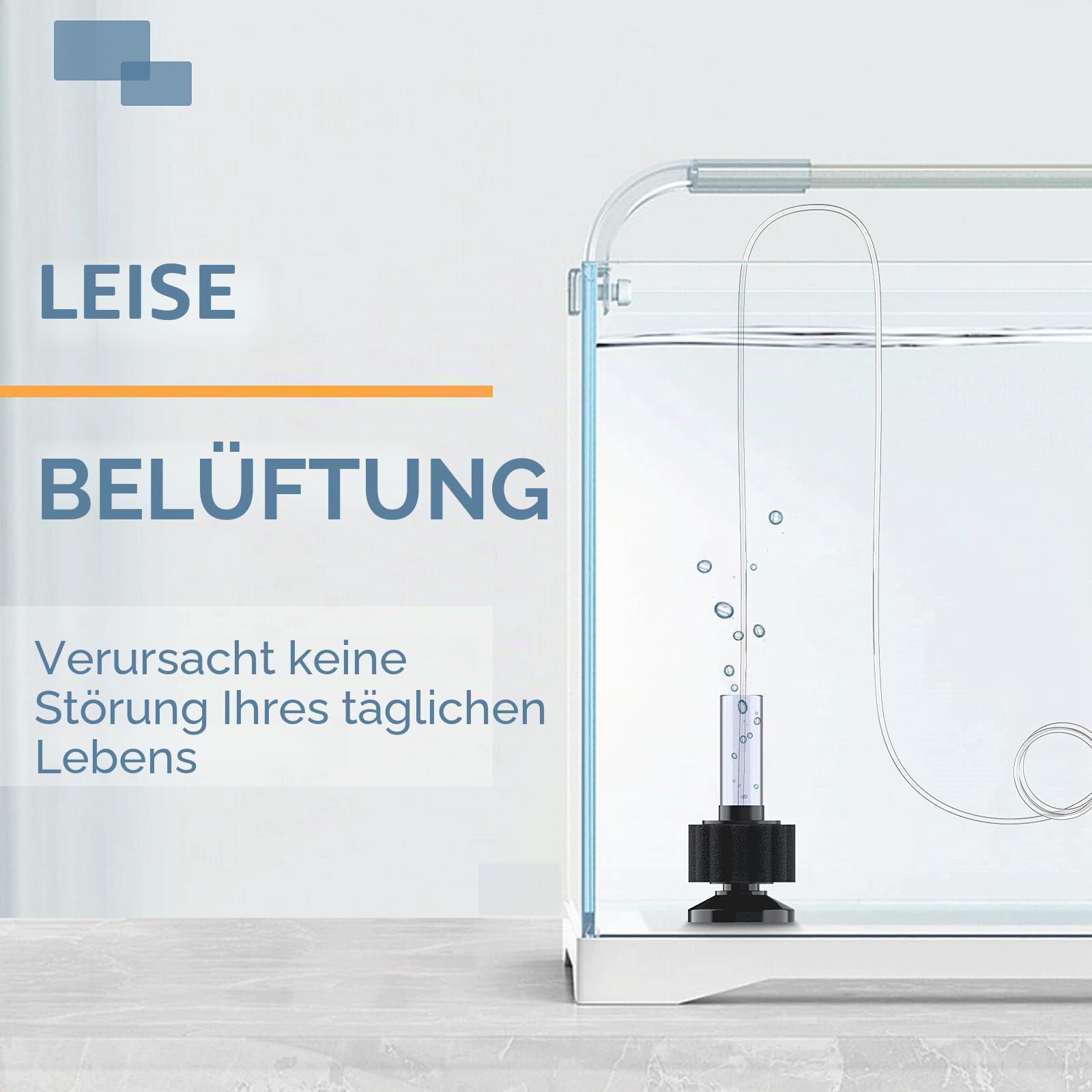 Pawfly Aquarium Schwammfilter, Aquarium Filter Klein mit Luftschlauch und Regelventil mit Zubehör für Kleine Aquarien bis zu 12 L
