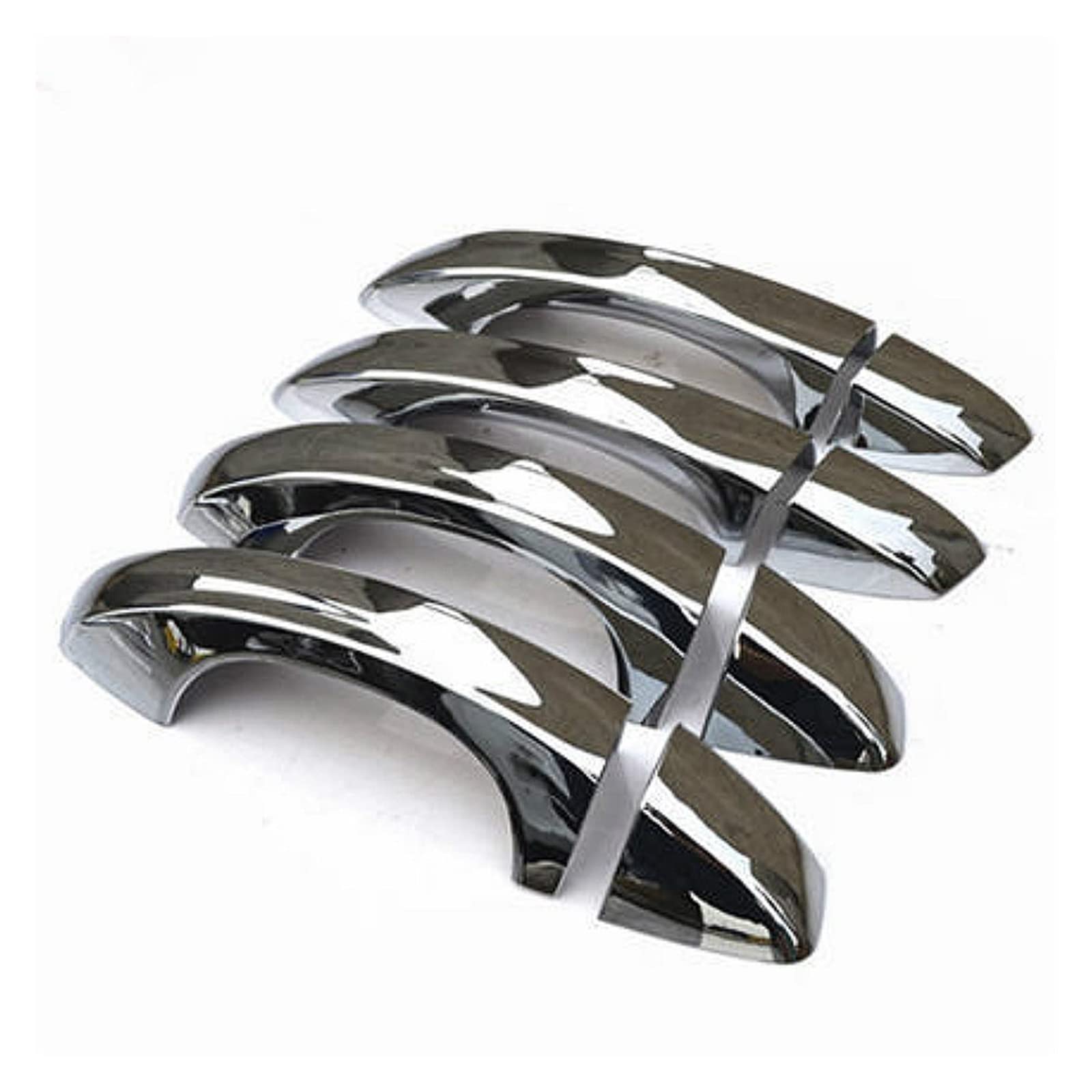 Trxjjvm for VW for Golf 7 for MK7 2013-2018 Carbon Pattern Chrome Car Door Handle Cover Trim Sticker Accessories car Exterior Door Handle(Silver)