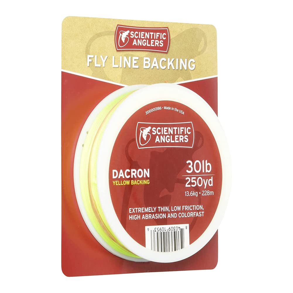 Scientific Anglers XTS Gel Spun Fly Line Backing, 30 lb Test, Yellow - 100, 150, 200, 250, 300, 400, 500 up to 3000 yds (150 yds) (250 yds)