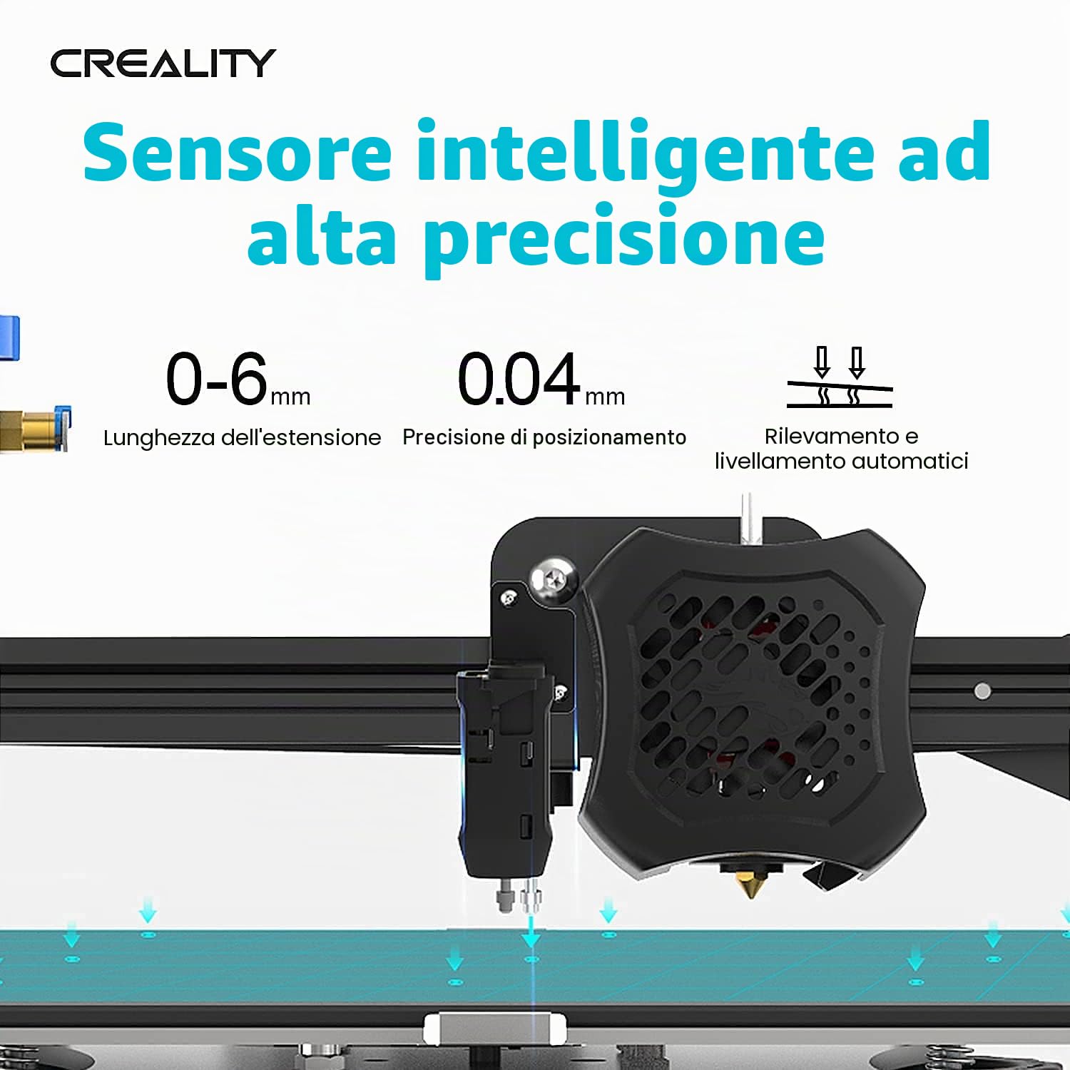 CR Touch Creality Auto Bed Leveling Sensor Upgrade Kit per Ender 3 V2 Ender 3 Pro Ender 5S Ender 5 Pro CR10 Stampante 3D Compatibile con 32 Bit V4.2.2/V4.2.7 Mainboard