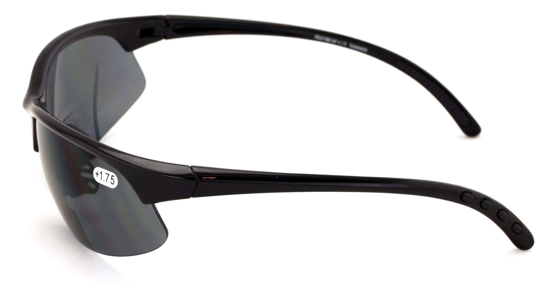 V.W.E. Sport Bifokale Sonnenbrille - Im Freien Leseaktivität Wrap-Around-Leser (Schwarz, 2.00)