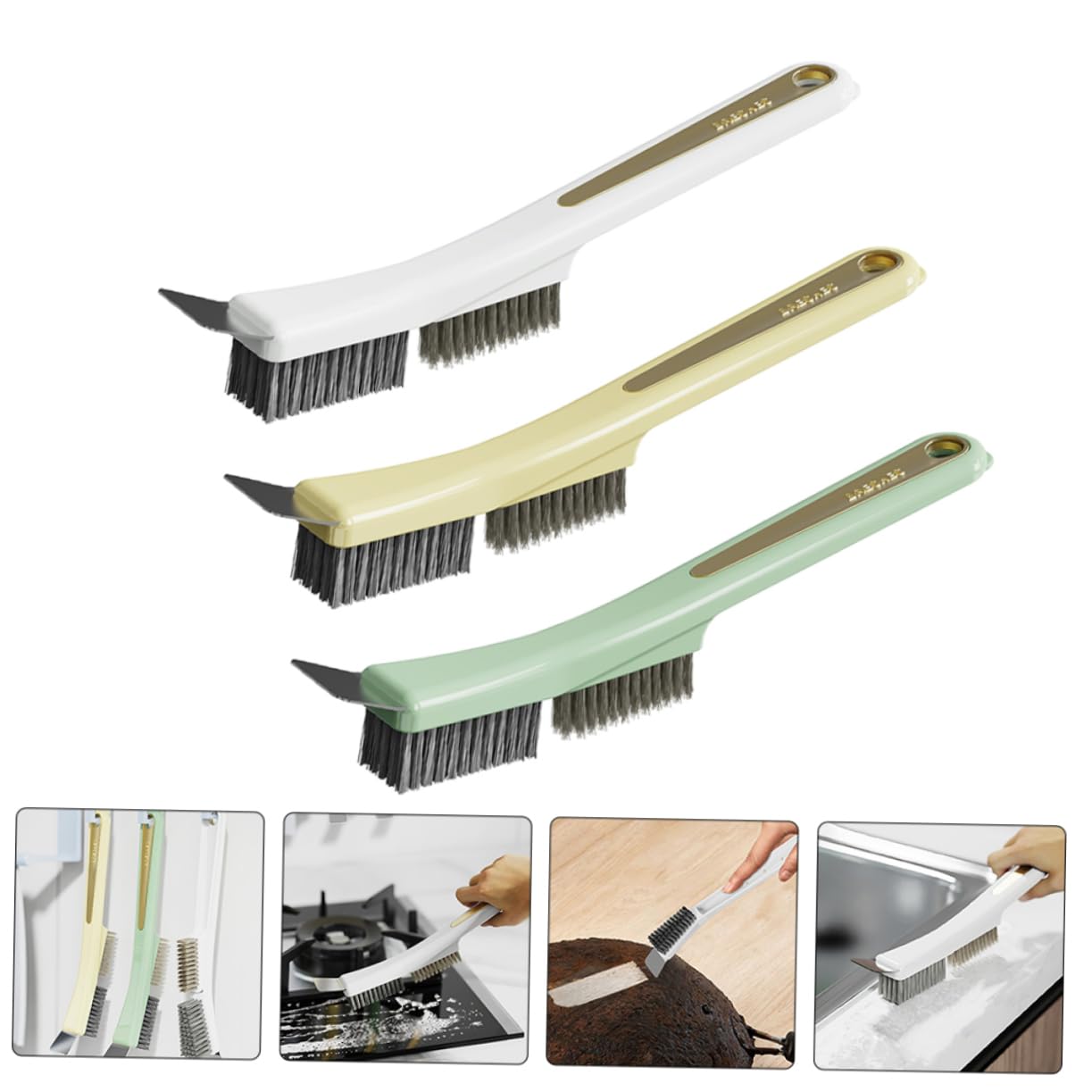 Healeved 12piezas Cepillo Limpiador para Cocina Cepillo para Encimeras De Estufa Limpiador De Horno con Raspador y Accesorios para Eliminar Grasa y Suciedad Grietas y Esquinas