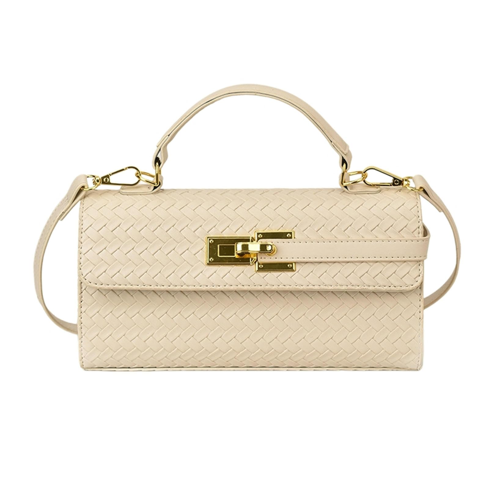Borsa A Mano Quadrata Piccola Tracolla Versatile Tracolla-Bianco