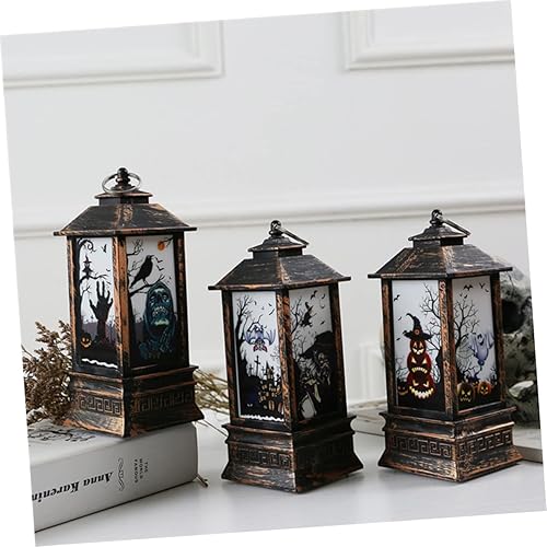Miniatura 7 de BESTOYARD Decoración del hogar Decoración de Halloween Linterna decorativa Simulación Vela Llama lámpara fantasma Festival Fiesta Ornamento Calabaza