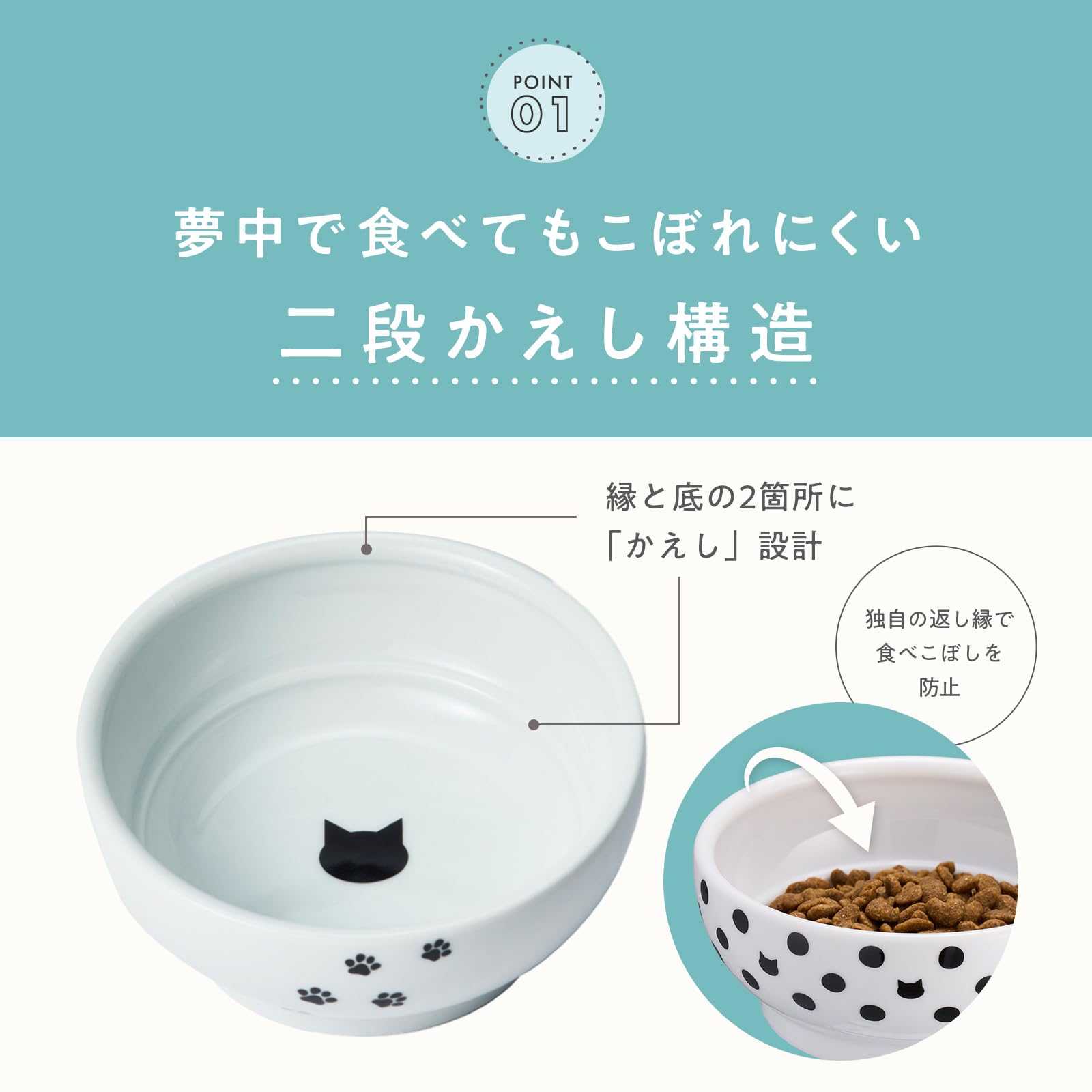 Amazon | 猫壱(necoichi) ハッピーダイニング 猫用 脚なしフードボウル
