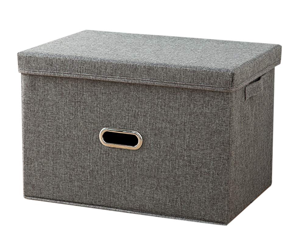 Aufbewahrungsboxen,aufbewahrungsbox mit Deckel Faltbare Vorratsbehälter aus Baumwollgewebe Grau XL